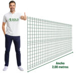 Valla metálica hércules 1,53x2 m, 4mm Grosor Alambre, Verde
